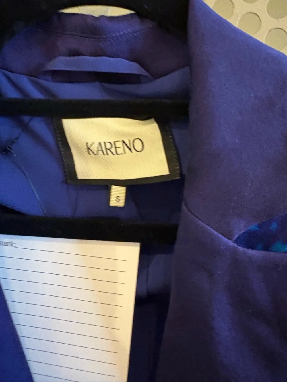 Blue Printed Men's Blazer - Single-Button Tailored Sport Coat - Picture 3 of 4